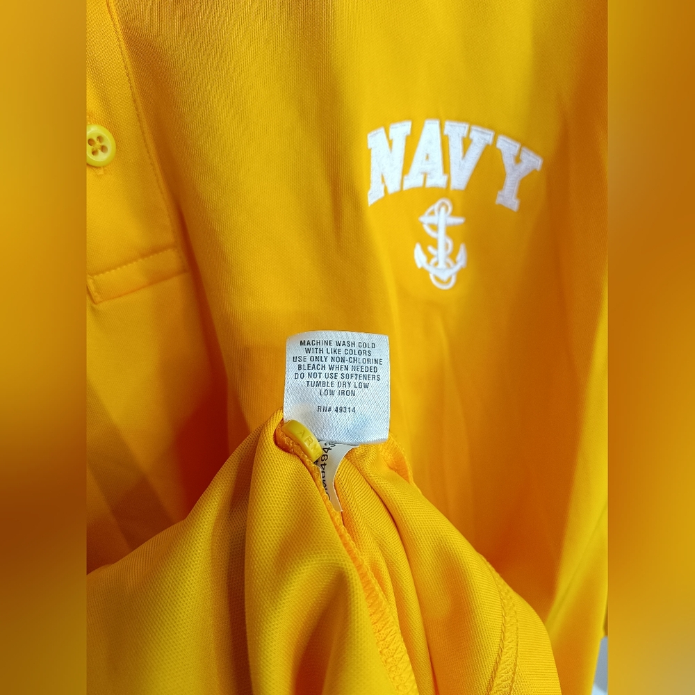 2XL Under Armour U.S. Navy Polo Heat Gear Naval Academy Military Casual Golf Dad - Picture 8 of 8
